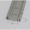 Hliníkový profil pre LED pásy zápustný SIMPLE-IN 20x7mm ELOX