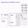 RF prijímač pre riadenie LED pásov RGB+CCT 5x6A (10A) MiLight FUT039