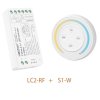 RF prijímač 2in1 2-Wires pre riadenie LED pásov MONO a CCT 10A DC12-48V MiLight LC2-RF