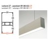 Hliníkový profil pre LED pásy - konštrukčný VARIO30-02 biely lakovaný 1m-tyč