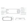 RF prijímač riadenia LED pásov RGB+CCT 5x3A DC12-24V SKD-V5-M