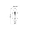 E14 Filament LED 4W 480Lm Warm White Retro Candle Clear LEDLine