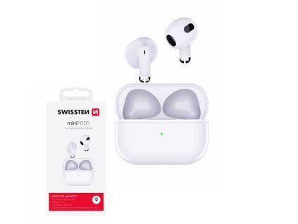 SWISSTEN miniPODS bluetooth TWS sluchátka bílá