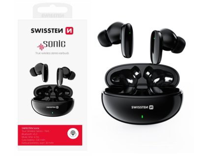 SWISSTEN SONIC bluetooth TWS sluchátka černá