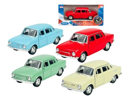 Welly ŠKODA 100 auto oficiální model 1:34 kov 11,5cm na volný chod