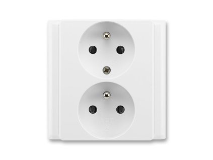 ABB Classic 5512-2249 B1 zásuvka dvojnás. polozapuštěná bílá