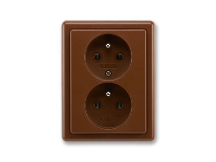 ABB Classic 5512C-2349 H3 zásuvka dvojnásobná hnědá