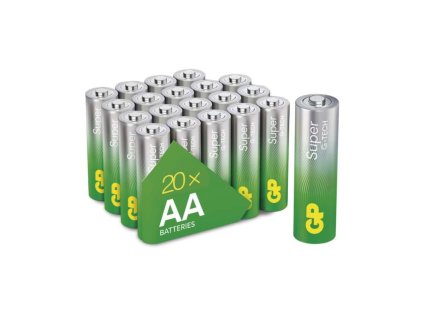 Alkalická baterie GP Super AA (LR6), 20 ks
