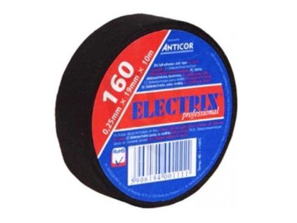 Anticor 160/19mm x 10m ELECTRIX textilní páska černá