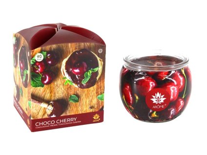 AROME svíčka vosková ve skle 90g Choco Cherry 0330