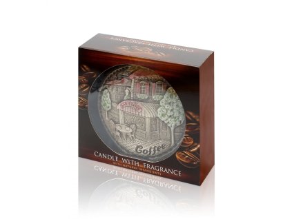 Bartek svíčka vosková 130mm DISK 470g  káva 0075