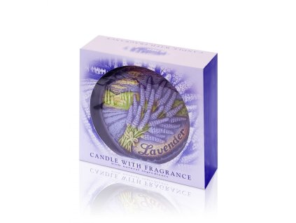 Bartek svíčka vosková 130mm DISK 470g  levandule 0077