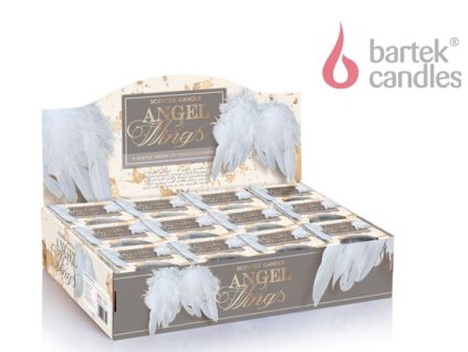 Bartek svíčka vosková ve skle  115g andělská křídla 0060