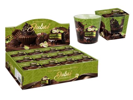 Bartek svíčka vosková ve skle  115g dubajská čokoláda 0153