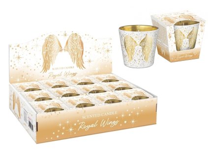 Bartek svíčka vosková ve skle  115g královská křídla 0154