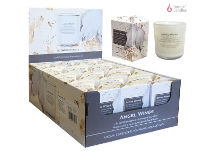 Bartek svíčka vosková ve skle  150g andělská křídla 0098