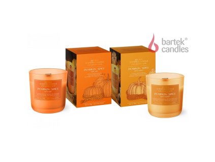 Bartek svíčka vosková ve skle  150g dýňové koření s dřevěným knotem 0130