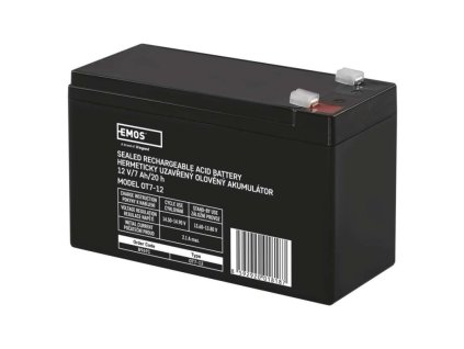 Bezúdržbový olověný akumulátor 12 V/7 Ah, faston 4,7 mm