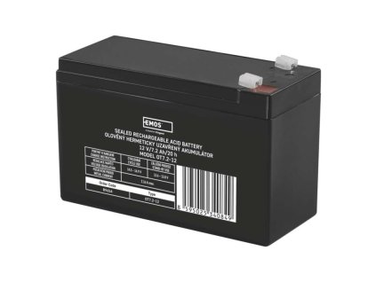 Bezúdržbový olověný akumulátor 12 V/7,2 Ah, faston 4,7 mm
