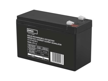 Bezúdržbový olověný akumulátor 12 V/9 Ah, faston 6,3 mm