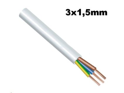 DRAKA (MIVIKO) CYSY - H05VV-F 3G1,5 instalační vodič 3x1,5mm ohebný bílý