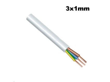 DRAKA CYSY - H05VV-F 3G1 instalační vodič 3x1mm ohebný bílý