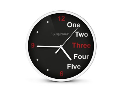 Esperanza EHC014W hodiny nástěnné PRAGUE průměr 20cm bílá