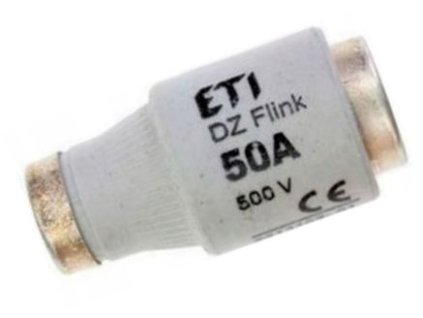 ETI (Mersen) DIII DZ pojistková patrona 50A bílá