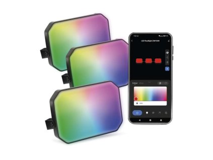GoSmart venkovní LED reflektor, startovací sada, 3 díly, 14 W, RGBIC stmívatelné, WiFi