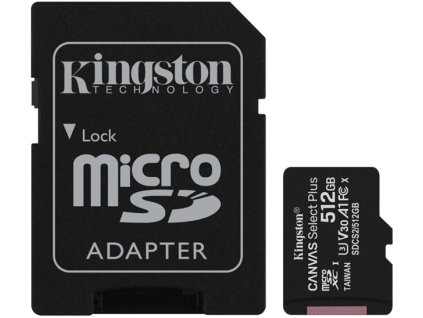 Kingston microSDXC 512GB A1 CL10 100MB/s