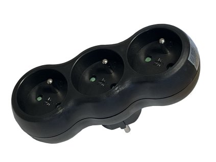 Konnoc DX-FB03 rozbočka 3x kulatá v řadě černá