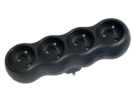 Konnoc DX-FB04 rozbočka 4x kulatá v řadě černá