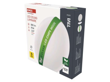 LED přisazené svítidlo TIVI, A CLASS, kruhové bílé 5,5W, IP44, neutrální bílá