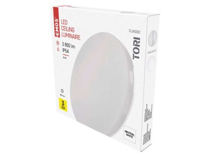 LED přisazené svítidlo TORI, kruhové bílé 36W neutrální b., IP54