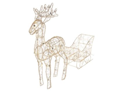 LED sobí spřežení, 47 cm, 3x AA, vnitřní, teplá bílá, časovač