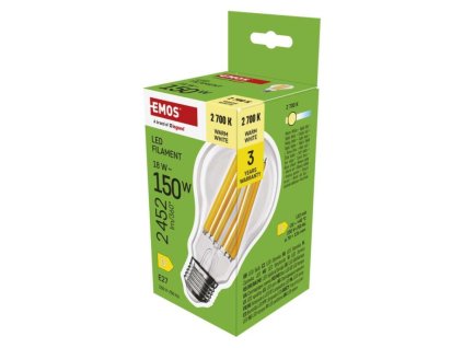 LED žárovka Filament A70 / E27 / 18 W (150 W) / 2452 lm / teplá bílá