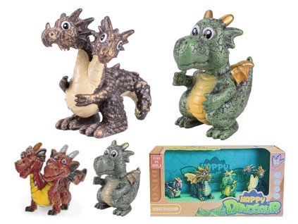 Mikro drak fantasy Monsterland 4ks v krabičce plast 3,5-6cm (51223)