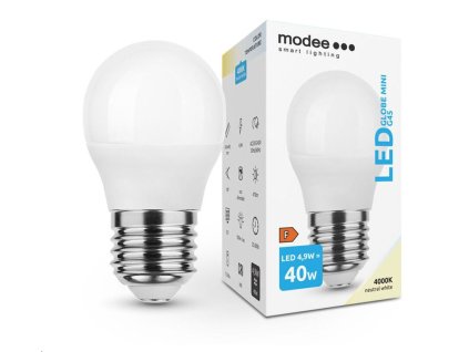 Modee E27 4,9W mini globe LED studená 4000K
