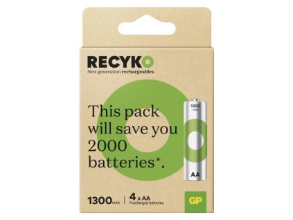 Nabíjecí baterie GP ReCyko 1300 AA (HR6), 4 ks