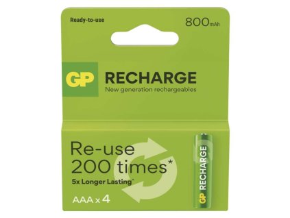 Nabíjecí baterie GP Recharge 800 AAA (HR03) 4ks