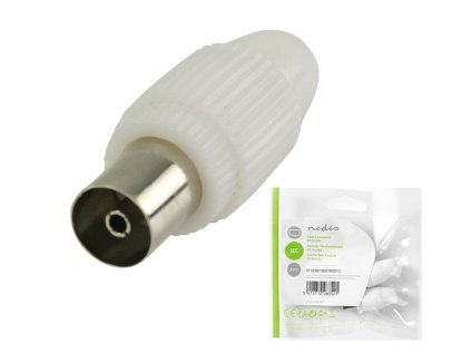 Nedis CSGP40923WT koax. konektory přímé (samice)