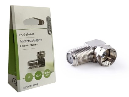 Nedis CSGP41942ME F-konektor úhlový - 10ks