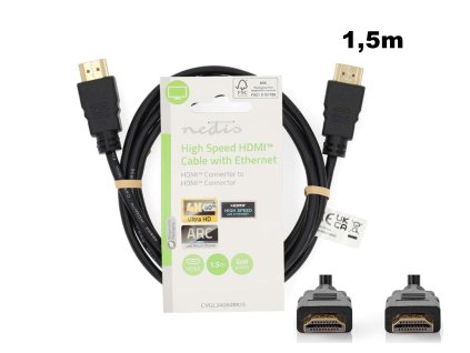 Nedis CVGL34060BK15 HDMI kabel HighSpeed 1,5m