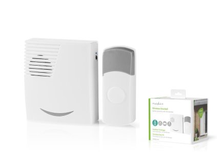 Nedis DOORB211WT bezdrátový zvonek,2xAA BÍLÁ