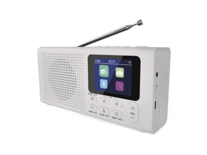 Přenosné rádio s Bluetooth, DAB / DAB+ / FM, bílé