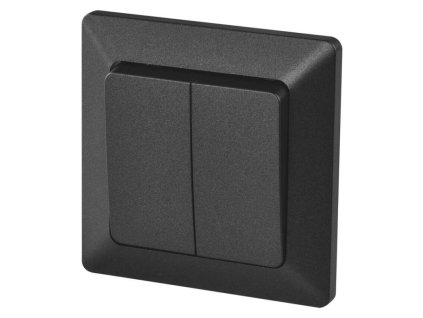 Přepínač dvojitý střídavý č. 6+6, antracit