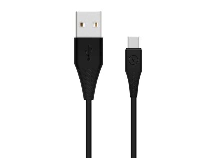SWISSTEN kabel USB USB-C s konektorem 9mm 1,5m ČERNÁ
