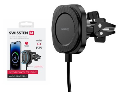 SWISSTEN MagSafe magnetický držák do ventilace auta s nabíjením 15W  MagSafe compatible