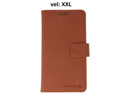 SWISSTEN univerzální pouzdro pro smartphone Libro uni II vel.XXL hnědá koženka