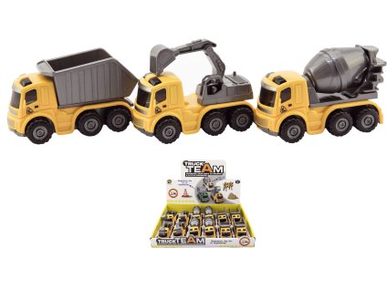 Teddies auto stavební plast 10cm na setrvačník